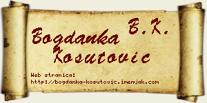 Bogdanka Košutović vizit kartica